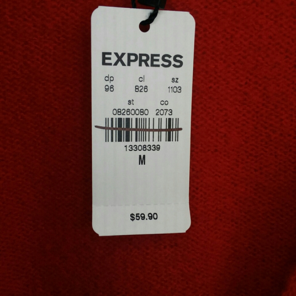 NWT EXPRESS Red Wrap Sweater - Picture 4 of 11